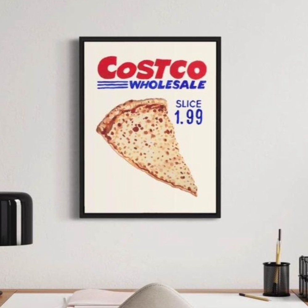 NWT Costco Print - Pizza‎ Slice Art Print / Poster - 19" x 13"